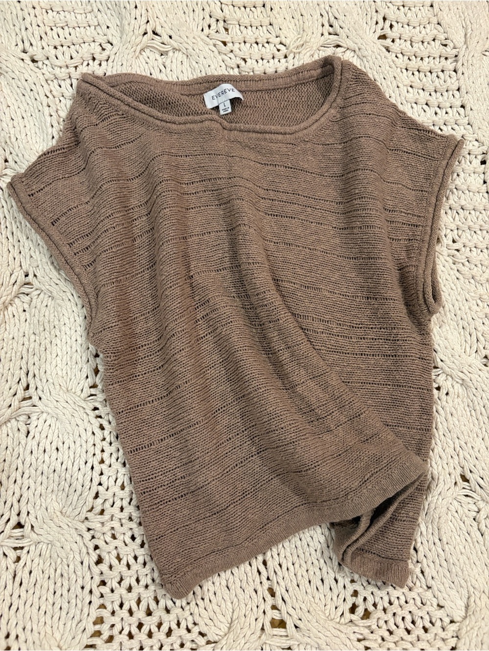 Evereve Taupe Knit Sleeveless Tank